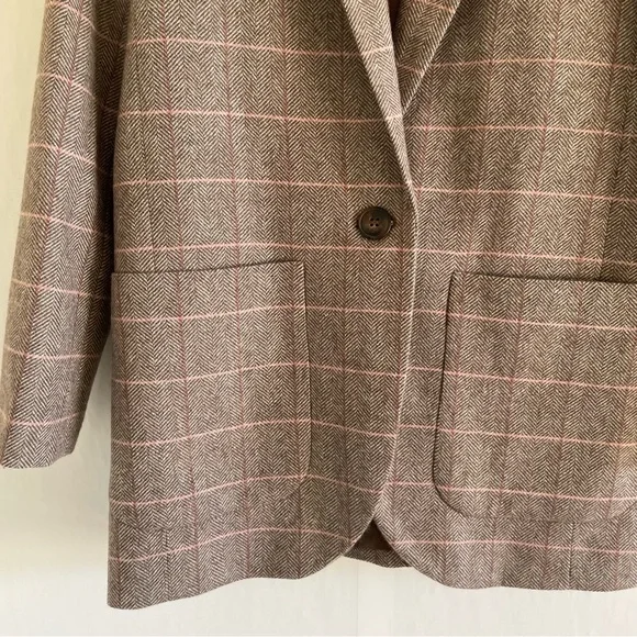 Madewell Larsen Blazer in Brown Plaid Size XXS